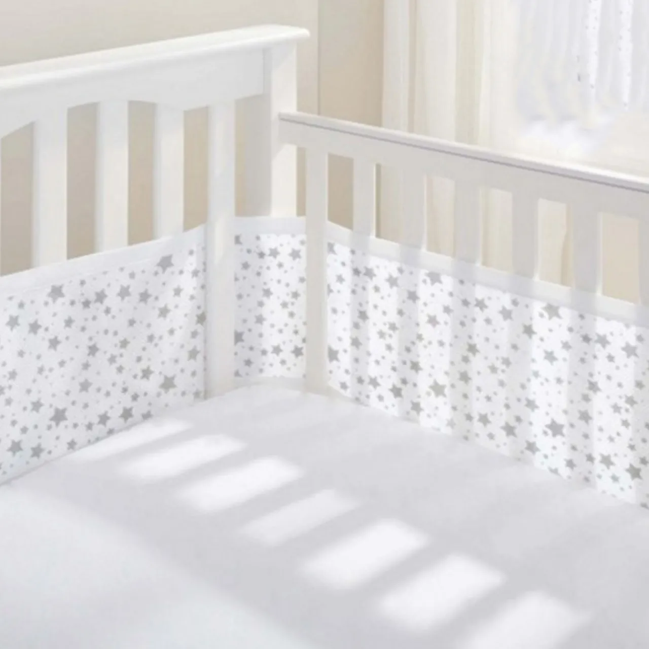 Safe Sleep*BreathableBaby Print Breathable Mesh Cot Liner - 4 Sides