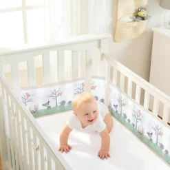 Safe Sleep*BreathableBaby Print Breathable Mesh Cot Liner - 4 Sides