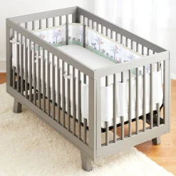 Safe Sleep*BreathableBaby Print Breathable Mesh Cot Liner - 4 Sides