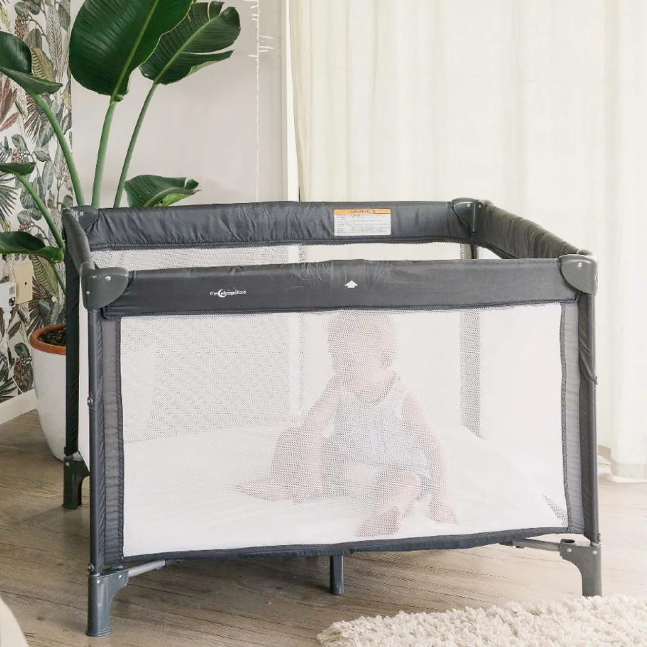 Travel Cots & Beds|Cots*The Sleep Store Quest Portacot with Bassinet - Grey