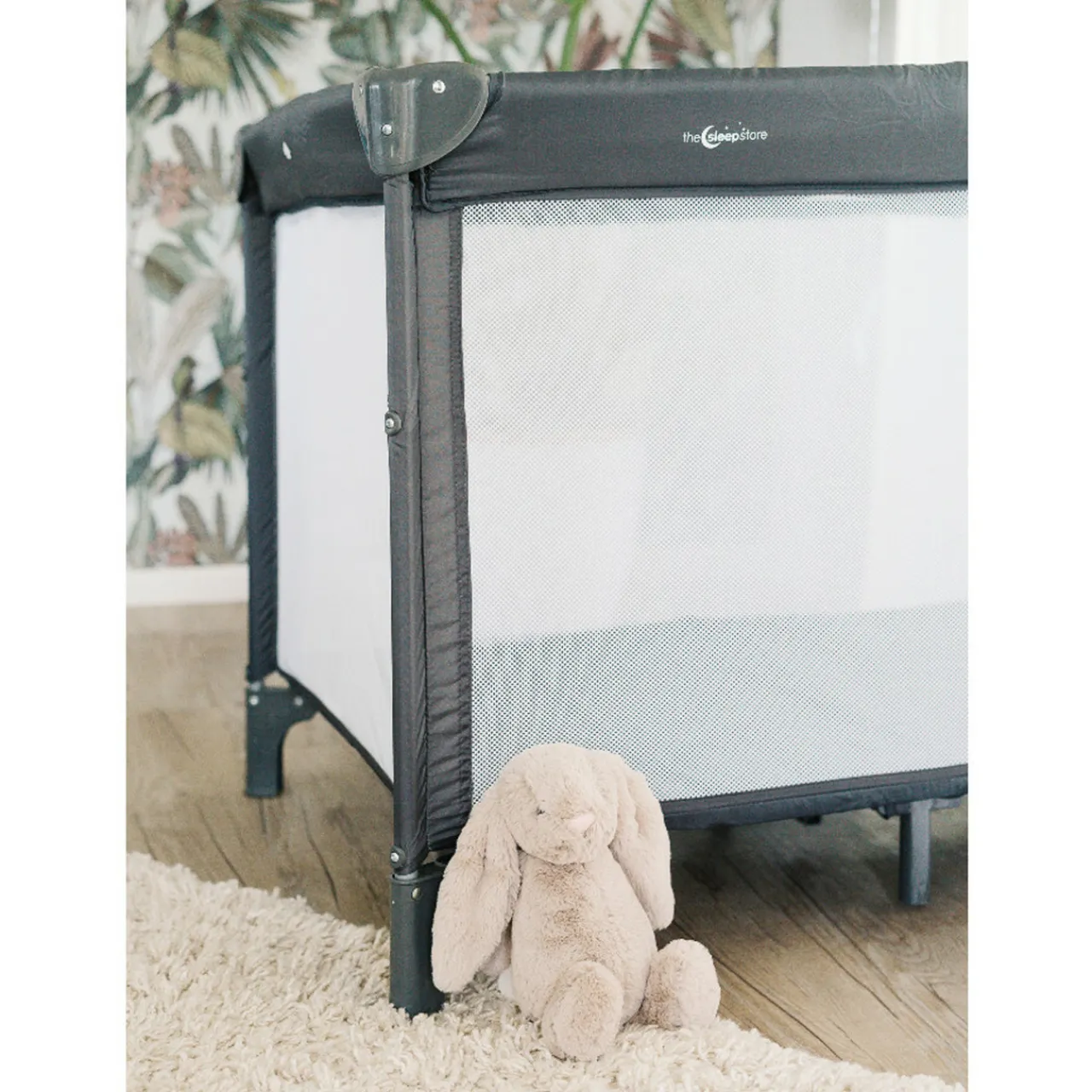Travel Cots & Beds|Cots*The Sleep Store Quest Portacot with Bassinet - Grey