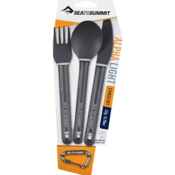 Family Outdoor Essentials|Grown Ups*Sea To Summit Alphalight Cutlery 3 PC Set Charcoal