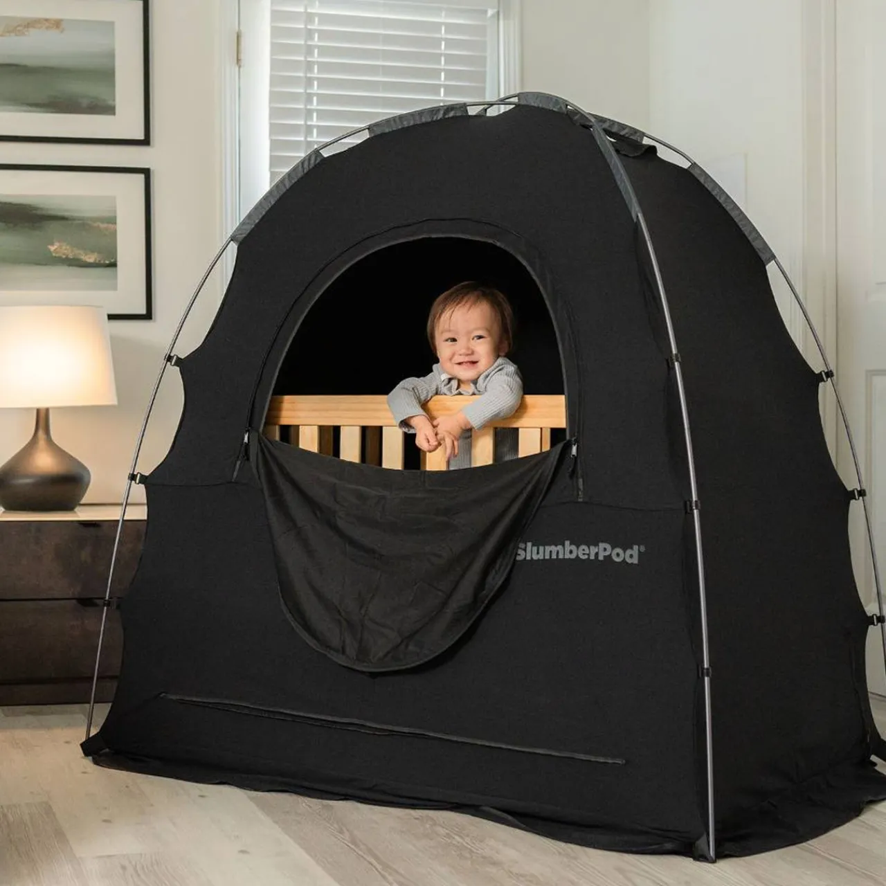 Shade & Blackout Blinds|Blackout & Travel Shade*Slumberpod out Sleep Tent for a Travel Cot, Cot or Air Mattress Black