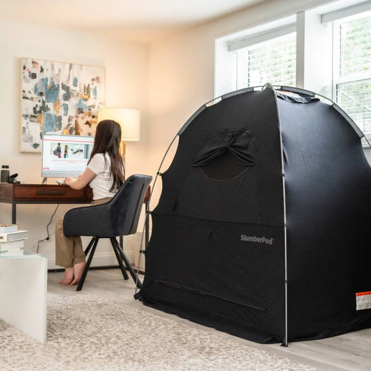 Shade & Blackout Blinds|Blackout & Travel Shade*Slumberpod out Sleep Tent for a Travel Cot, Cot or Air Mattress Black