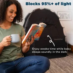 Shade & Blackout Blinds|Blackout & Travel Shade*Slumberpod out Sleep Tent for a Travel Cot, Cot or Air Mattress Black