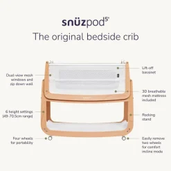 Bassinets & Co-Sleepers*Snuz Pod5 Bedside Bassinet