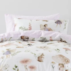 Duvet Inners & Covers*Squiggles Cotton Duvet Cover Set - Fairy Grove Silver