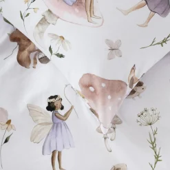 Duvet Inners & Covers*Squiggles Cotton Duvet Cover Set - Fairy Grove Silver