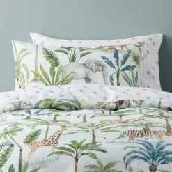 Duvet Inners & Covers*Squiggles Cotton Duvet Cover Set - Jungle Oasis