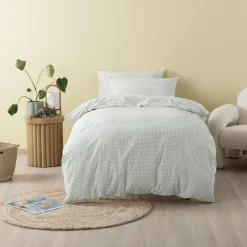 Duvet Inners & Covers*Squiggles Cotton Duvet Cover Set - Jagger Sage