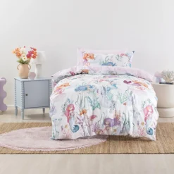 Duvet Inners & Covers*Squiggles Cotton Duvet Cover Set - Mermaid Lagoon