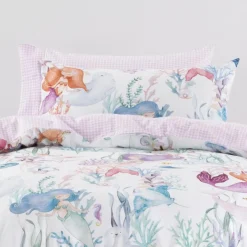 Duvet Inners & Covers*Squiggles Cotton Duvet Cover Set - Mermaid Lagoon