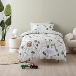 Duvet Inners & Covers*Squiggles Cotton Duvet Cover Set - On the Farm