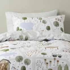 Duvet Inners & Covers*Squiggles Cotton Duvet Cover Set - On the Farm