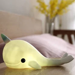 Night Lights|Night Lights*Stellar Haus Rechargeable Night Light - Squishy Narwhal