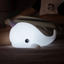 Night Lights|Night Lights*Stellar Haus Rechargeable Night Light - Squishy Narwhal