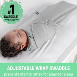 Fitted Swaddles*SwaddleMe by Ingenuity Monogram Collection Stage 1 1.0 tog Swaddle 1pk