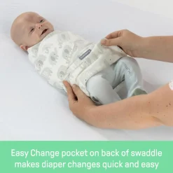 Fitted Swaddles*SwaddleMe by Ingenuity Monogram Collection Stage 1 1.0 tog Swaddle 1pk