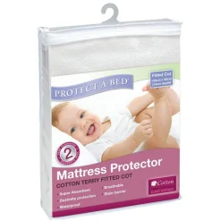Mattress Protectors & Underlays*Protectabed Terry Cotton Cot Mattress Protector