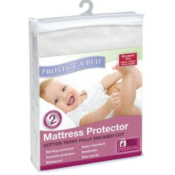 Mattress Protectors & Underlays*Protectabed Terry Fully Encased Cot Mattress Protector