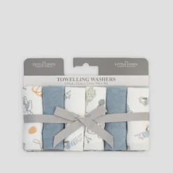Towels & Facecloths*The Little Linen Company Towelling Washers 6 Pack