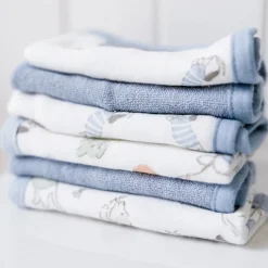 Towels & Facecloths*The Little Linen Company Towelling Washers 6 Pack