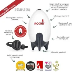 Blackout & Travel Shade*Rockit The Portable Stroller Rocker - V2 Rechargeable Version