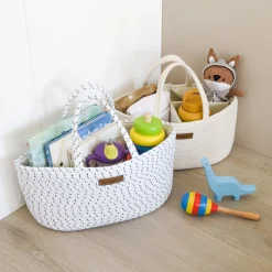Nappy Caddies & Storage|Storage & Caddies*The Sleep Store Cotton Rope Nappy Caddy