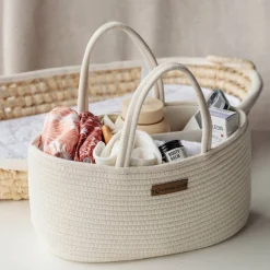 Nappy Caddies & Storage|Storage & Caddies*The Sleep Store Cotton Rope Nappy Caddy