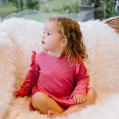 Sleepwear & Pjs|Merino Clothing & Sleepwear*The Sleep Store Deluxe Merino Rib Long Sleeve Nightie Lollipop