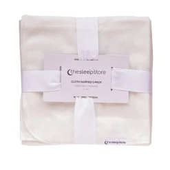 Nappies, Wipes & Wet Bags|Nappies & Training Pants*The Sleep Store Flannelette Flat Cloth Nappy 5pk Natural