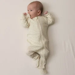 Sleepwear & Pjs|Merino Clothing & Sleepwear*The Sleep Store Jersey NZ Merino Print Footed Zipsuit - Clearance Vanilla Kisses
