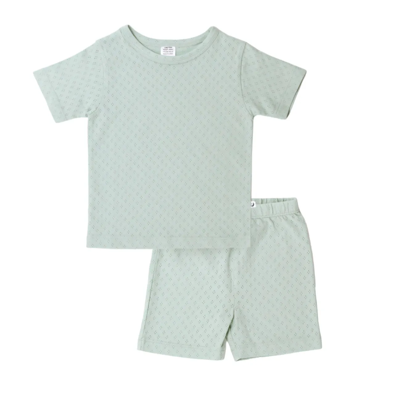 Sleepwear & Pjs*The Sleep Store Organic Cotton Pointelle Summer Pyjamas Sage