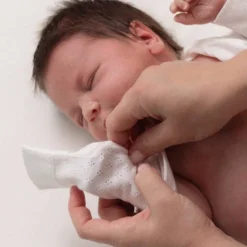 Bodysuits & Singlets|Premature Baby Clothing*The Sleep Store Organic Cotton Pointelle Kimono Long Sleeve Bodysuit Cream