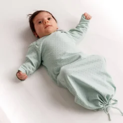 Sleepwear & Pjs*The Sleep Store Organic Cotton Pointelle Drawstring Baby Gown