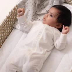 Sleepwear & Pjs|Premature Baby Clothing*The Sleep Store Organic Cotton Pointelle Footed Zipsuit Cream