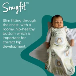 Fitted Swaddles*Tommee Tippee Grobag 1.0 tog Swaddlebag - Clearance Grey Marl