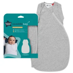 Fitted Swaddles*Tommee Tippee Grobag 1.0 tog Swaddlebag - Clearance Grey Marl