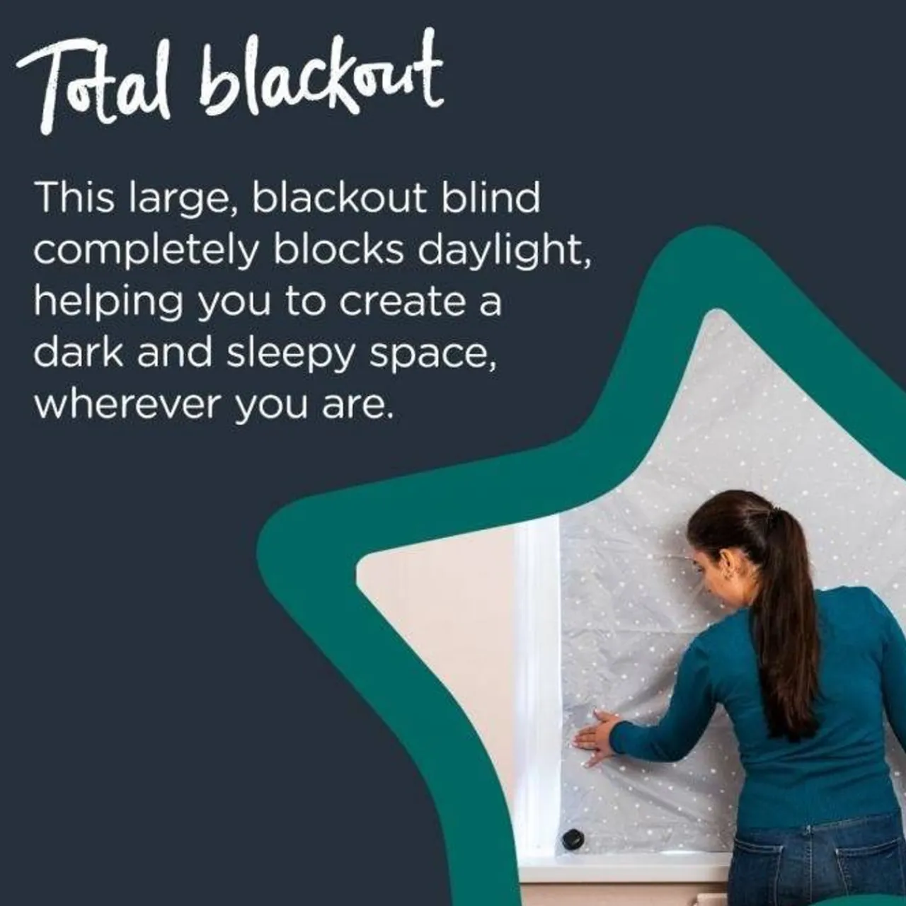 Shade & Blackout Blinds|Blackout Blinds*Tommee Tippee Sleeptight Portable Blackout Blind - Starry Grey