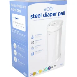 Change Tables, Mats & Baskets|Change Mats & Baskets*Ubbi Steel Nappy Bin