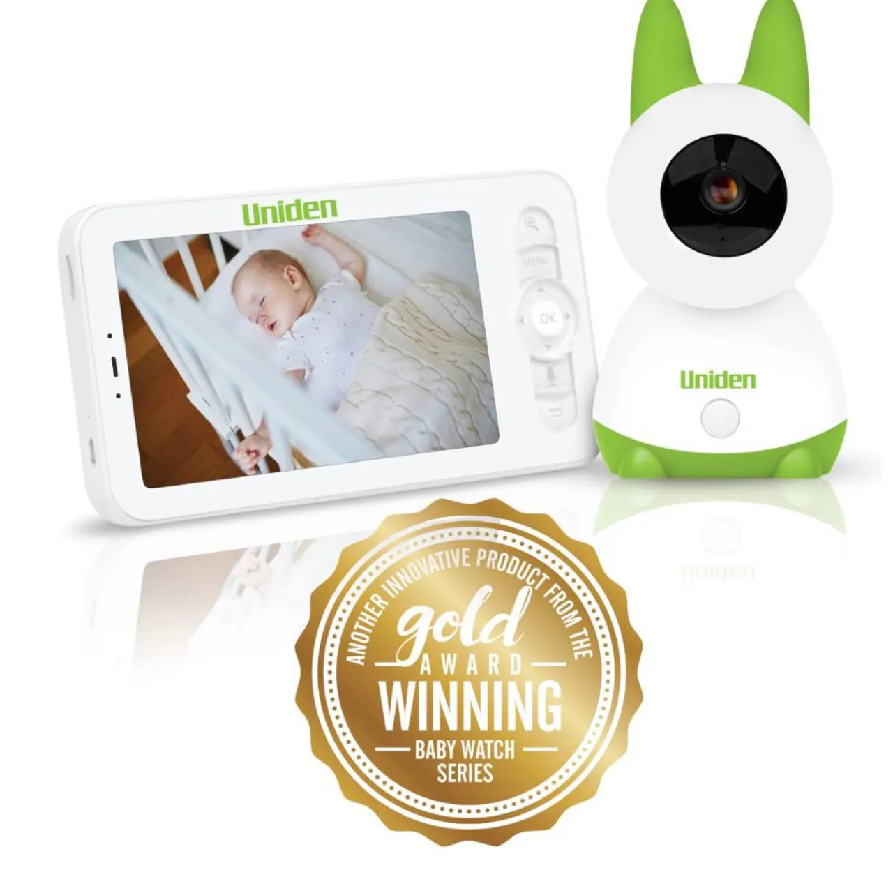 Safe Sleep*Uniden BW6151R Super HD 5" Wireless Smart Baby Monitor and Camera with Smartphone Access