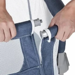 Travel Cots & Beds|Bassinets & Co-Sleepers*Unilove Hug Me Plus Airflow 3-in-1 Bedside Bassinet with Mosquito Net Denim Blue