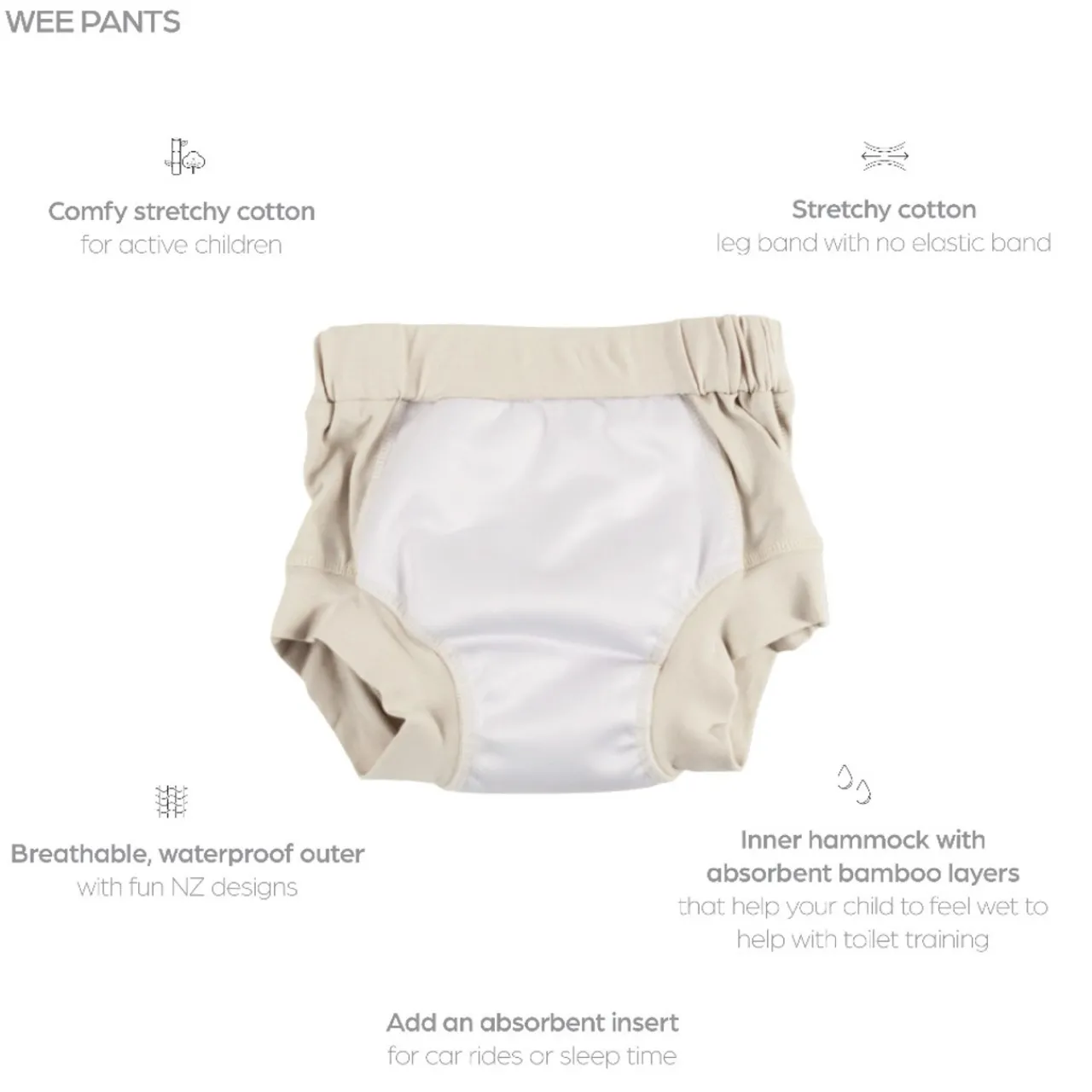 Nappies, Wipes & Wet Bags|Toilet Training & Bedwetting*Nestling Wee Pants Training Undies - Katherine Quinn Collection
