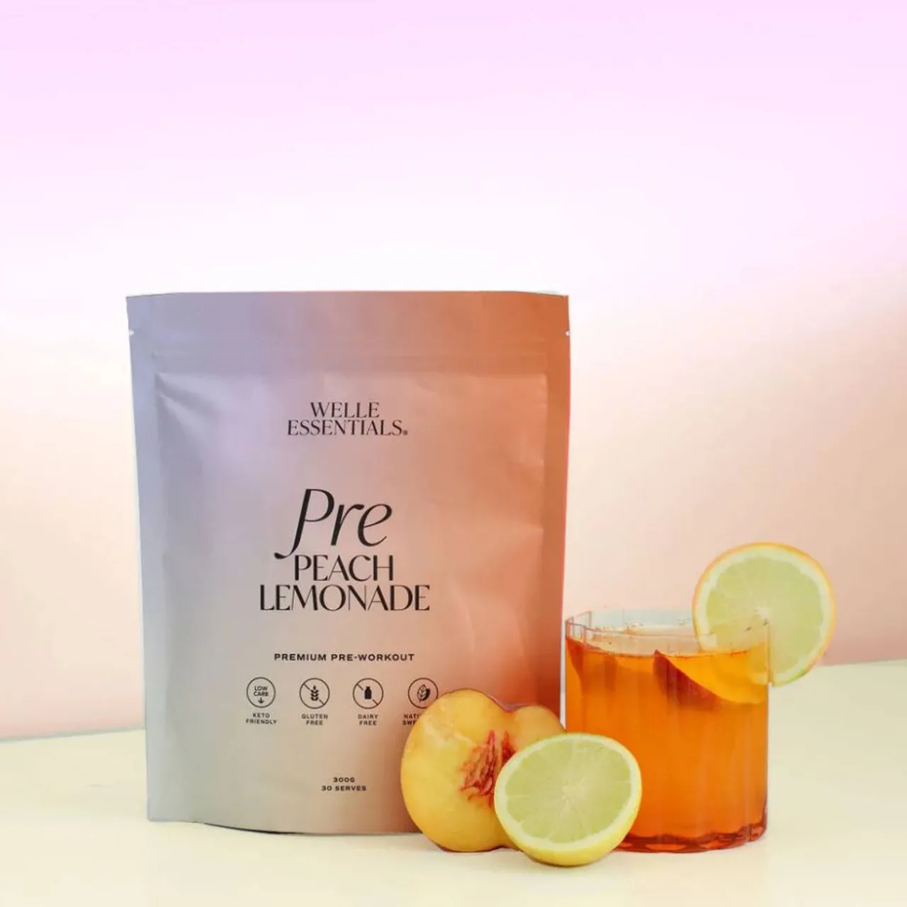 Grown Ups*Welle Essentials Pre (Premium Pre-Workout) - Peach Lemonade