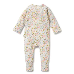 Sleepwear & Pjs*Wilson + Frenchy Long Sleeve Organic Zipsuit with feet
