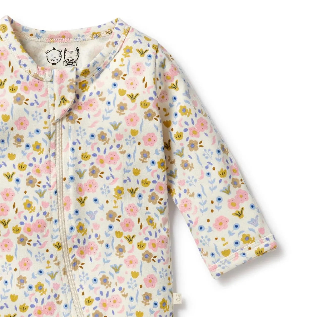 Sleepwear & Pjs*Wilson + Frenchy Long Sleeve Organic Zipsuit with feet