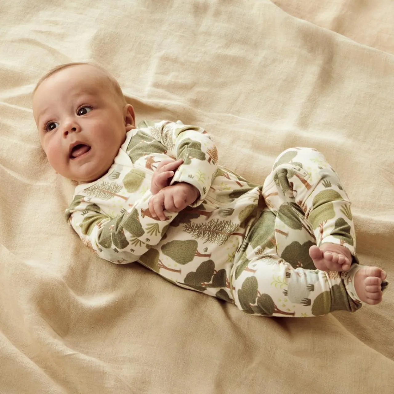 Sleepwear & Pjs*Wilson + Frenchy Wilson & Frenchy Organic Cotton Zipsuit with Feet - Current Season