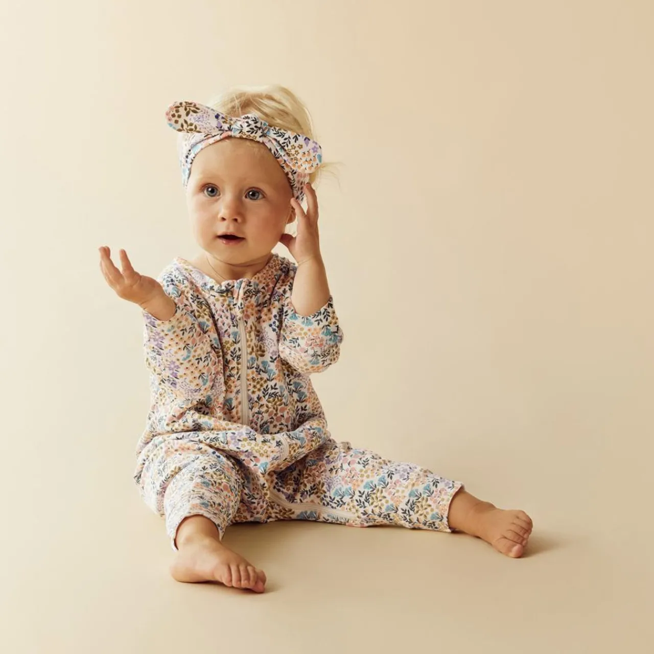 Sleepwear & Pjs*Wilson + Frenchy Wilson & Frenchy Organic Cotton Zipsuit with Feet - Current Season