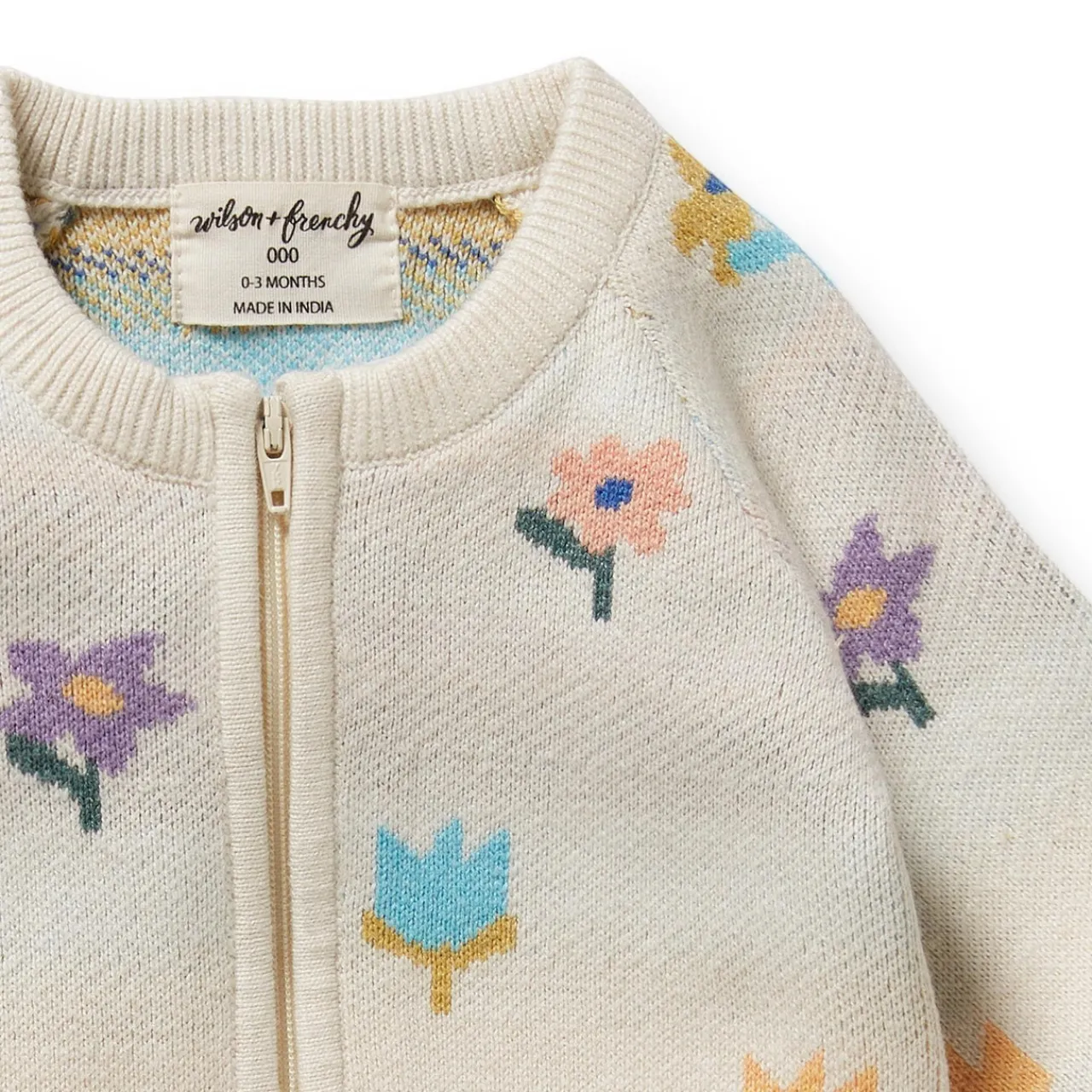 Sleepwear & Pjs*Wilson + Frenchy Wilson & Frenchy Organic Knitted Jacquard Growsuit