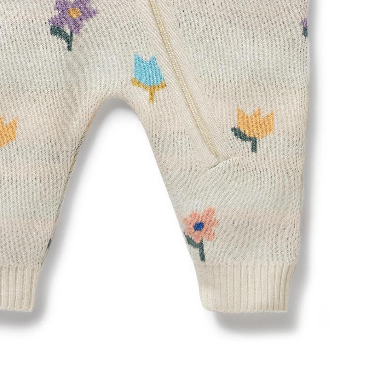 Sleepwear & Pjs*Wilson + Frenchy Wilson & Frenchy Organic Knitted Jacquard Growsuit